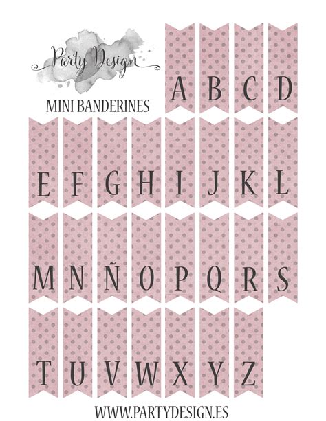 Downloadable Free Printable Cake Bunting Alphabet: Make Your Cake Stand Out