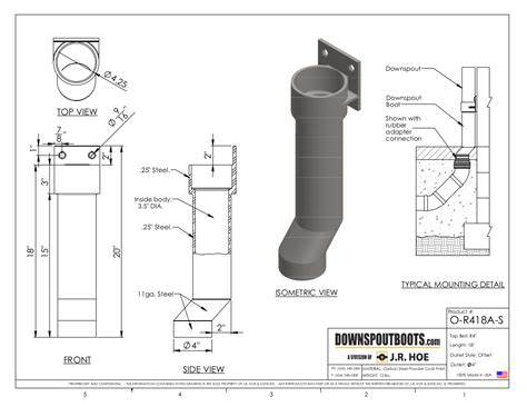 Downspout Boot With Overflow