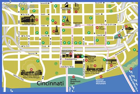 Downtown Cincinnati Map Printable