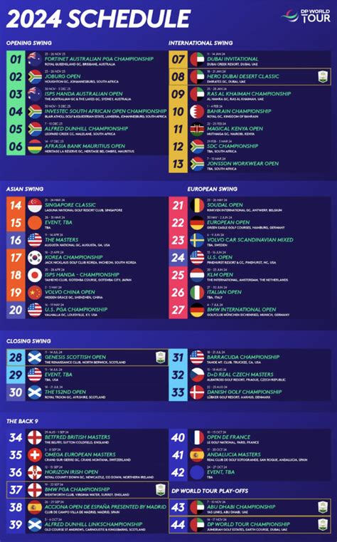 dp world tour 2024 schedule