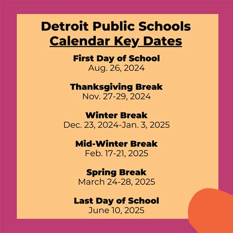 Dpscd Calendar 2025