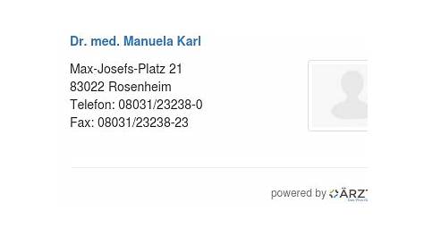Dr. med. Manuela Karl in 83022 Rosenheim FA für Innere Medizin - ärzte.de