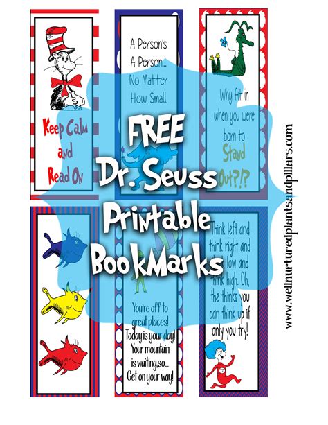 Dr Seuss Bookmarks Printable Free: Fun And Easy Way To Keep Your Place!