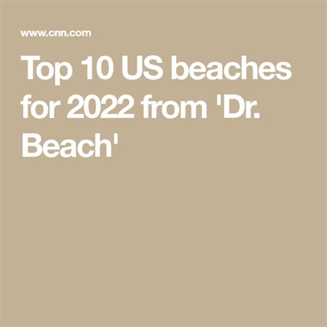 dr beach best beaches 2022