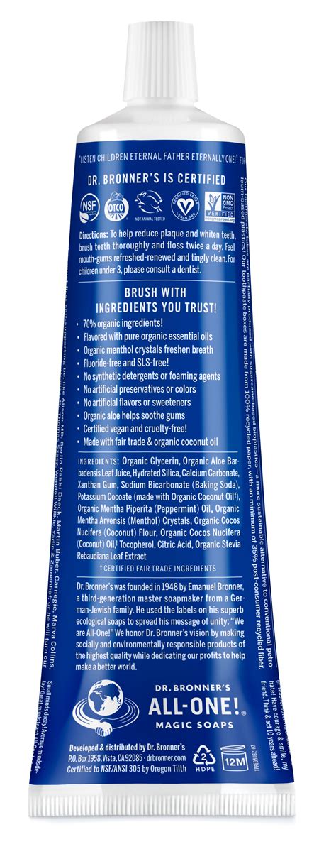 Dr Bronner S Whitening Toothpaste