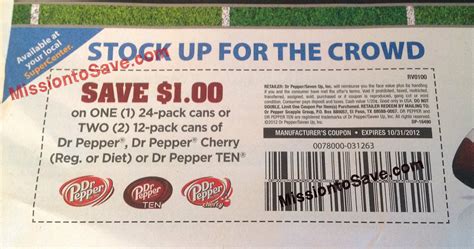 Dr Pepper Printable Coupon