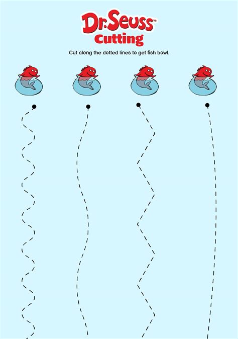 Dr Seuss Cutting Printable