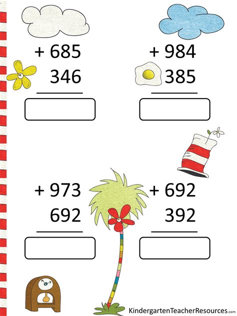 Dr Seuss Math Worksheets 3Rd Grade