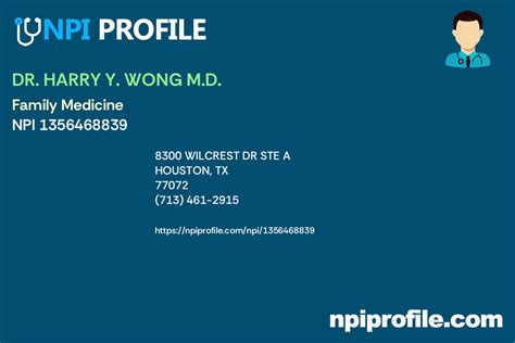 dr. harry wong npi