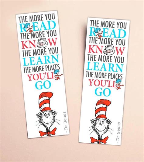 Dr. Seuss Bookmarks Printable
