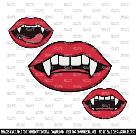Dracula Mouth Printable Props