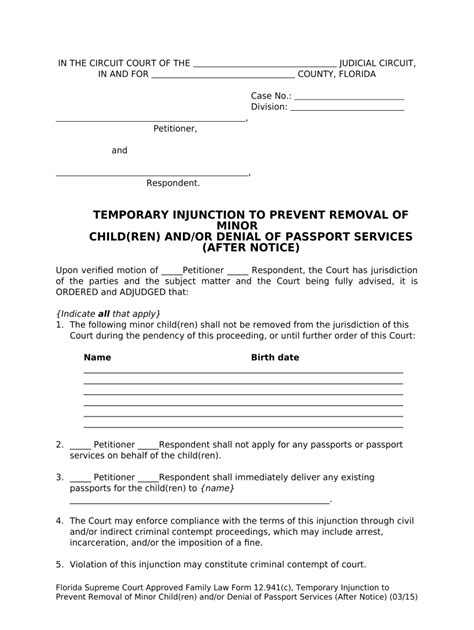 Draft Application For Temporary Injunction