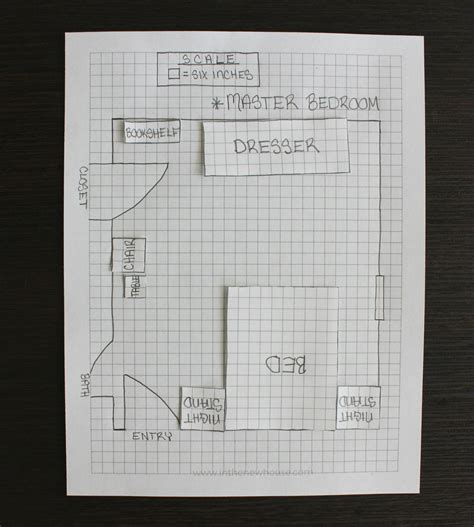 Draft Of Bedroom On Graph Paper
