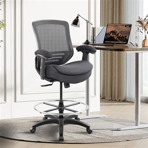 Drafting Chair With Adjustable Lumbar Support