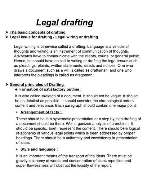 drafting legal documents course
