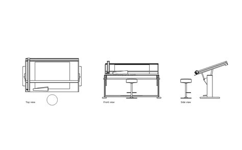Drafting Table Autocad Block Download