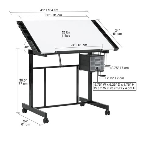 Drafting Table Dimensions In Cm