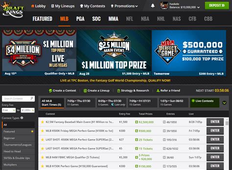 draftkings lobby contest