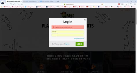 draftkings login issues
