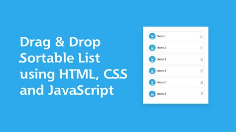 Drag And Drop List Html