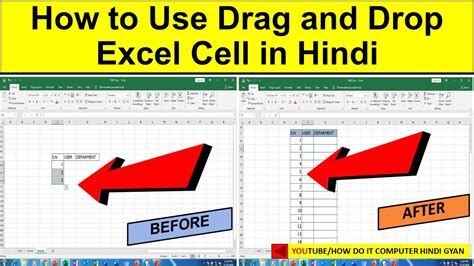 Drag Cell Contents Excel