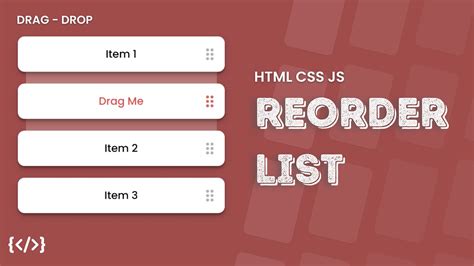 Drag Drop List In Html