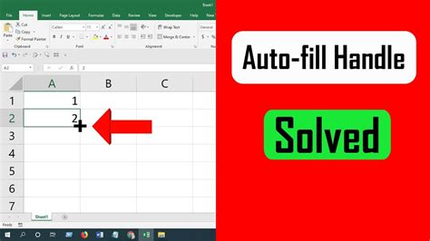 Drag Handle Not Working In Excel
