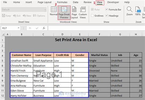 Drag Print Area Excel