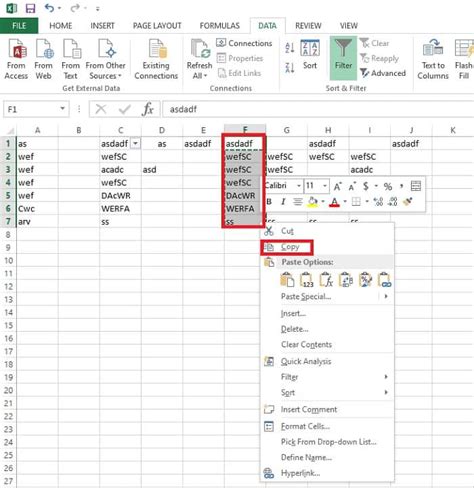 Drag Select Excel
