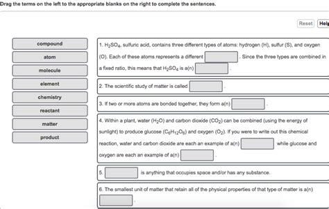 Drag The Terms On The Left To The Appropriate Blanks