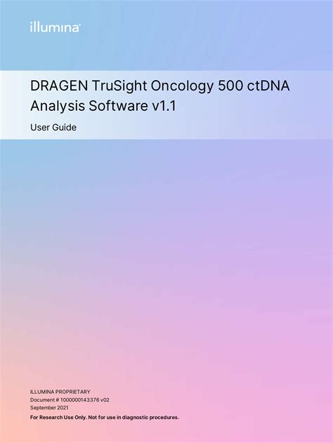 illumina TSO500 DRAGEN TruSight Oncology 500 Analysis Software User Guide