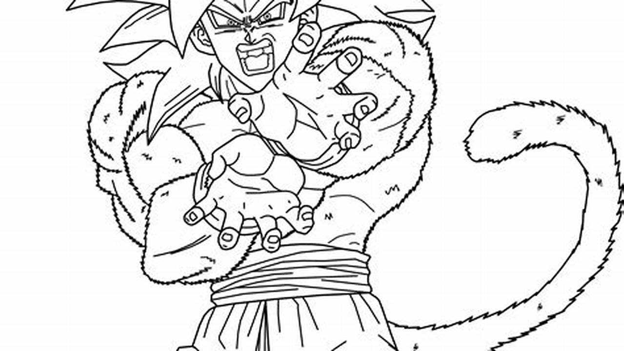 Uncover the Ultimate Dragon Ball Z Coloring Adventure: Goku's Super Saiyan 4 Revealed!