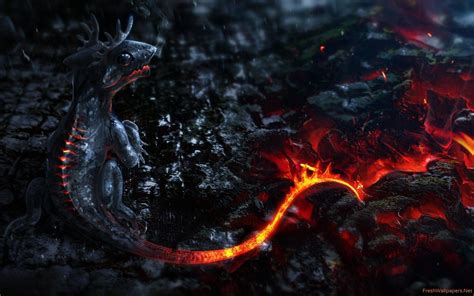 Dragon Throwing Fire On Warrior, HD Artist, 4k Wallpapers