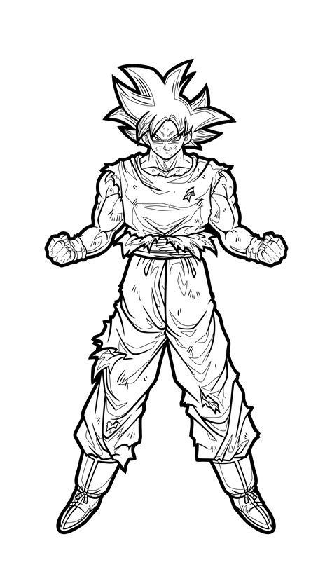 dragon ball z ultra instinct coloring pages