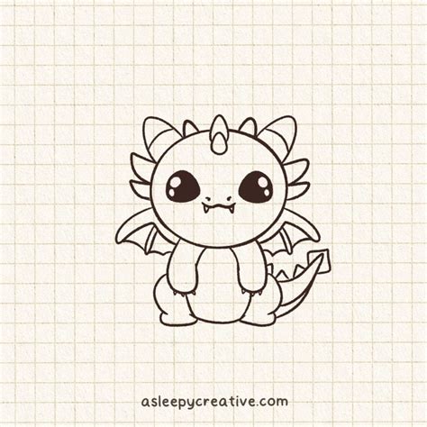 dragon drawing chibi
