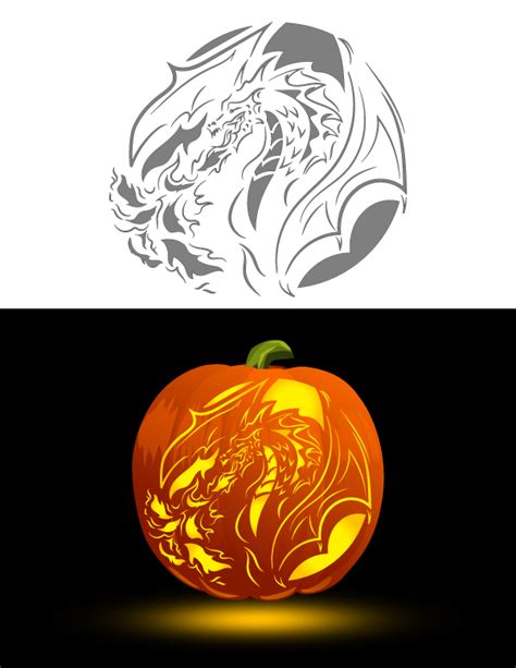 Dragon Pumpkin Templates Printable