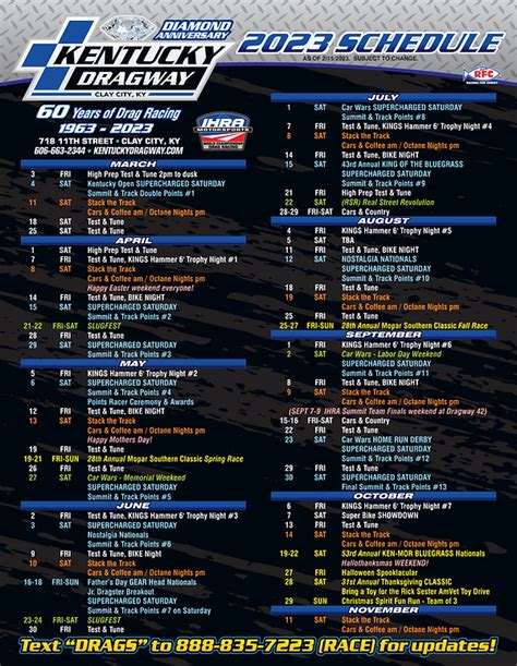 dragway 42 2023 schedule