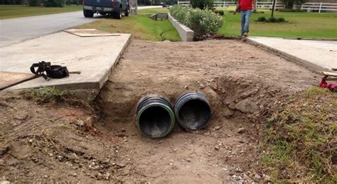 Drain Pipe Under Driveway