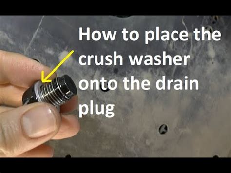 Drain Plug Crush Washer Direction