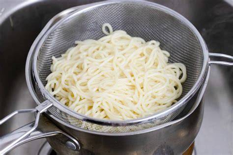 drain the noodles