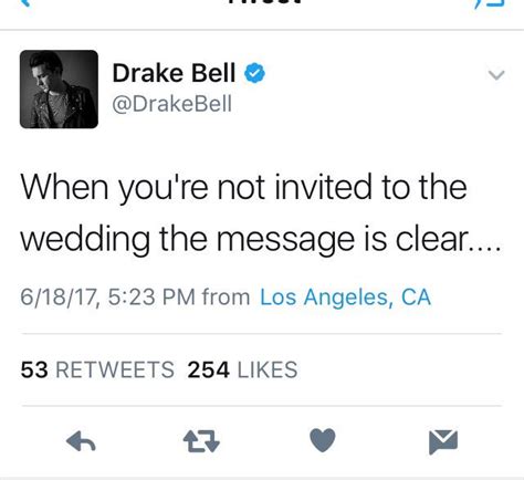 drake bell wedding tweet