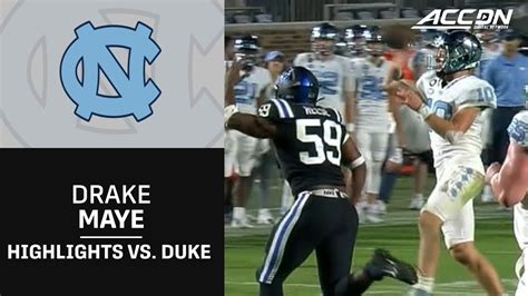drake maye vs. duke highlights