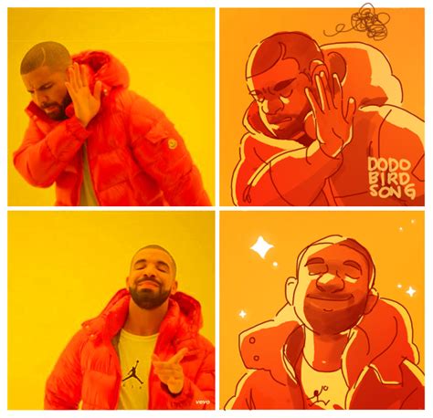 drake meme drawing