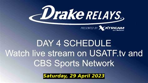 drake relays schedule 2023