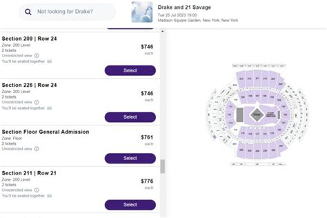 drake tour ticket prices