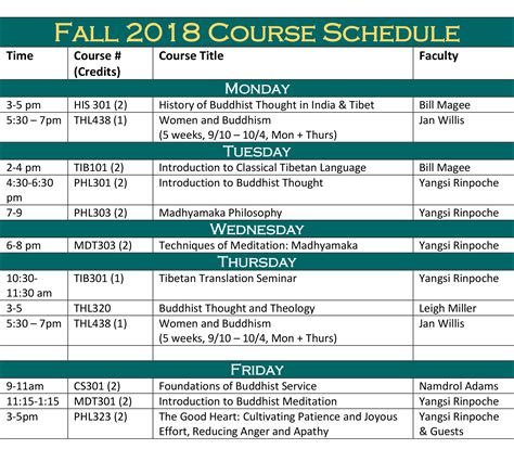 drake university course schedule