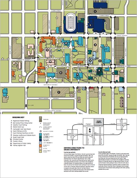 drake university parking map