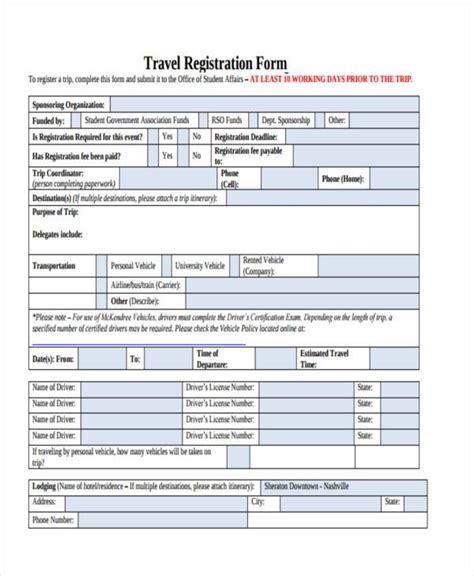 drake university travelling forms