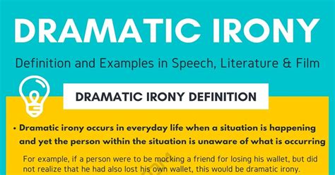dramatic irony definition and examples