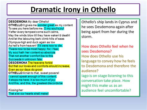 dramatic irony in othello examples